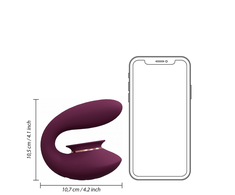 Innovation By Shots Dream Toys TWITCH 3 Intimate Device with Suction &amp; Vibration Burgundy