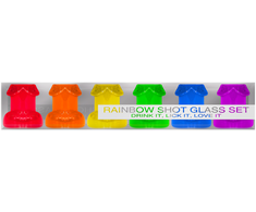 Kheper Games Rainbow Shot Glasses Set 6pcs Colorful Party Collection