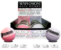 Kheper Games Sexplosion Bath Bombs Set - 6 Pieces, 3 Fragrances, Atsparus vandeniui Cards