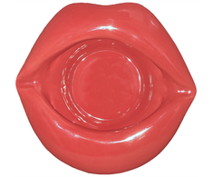 Kheper Games Lips Design Raudona Decorative Ashtray - Unique Gift Idea