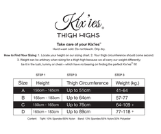 Kix'ies Cassandra Thigh-High Layered Fishnet Stockings Juodas A