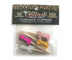 Little Genie Productions Glitterati Cupcake Topper Set Metallic Colors 24pcs Party Decor