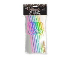 Little Genie Productions Glitterati - Silly Penis Straws - 8 Pieces