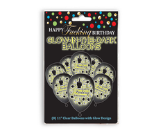 Little Genie Productions NPW Happy Birthday Glow Balloons 8-Pack - Luminous Party Decor 11"