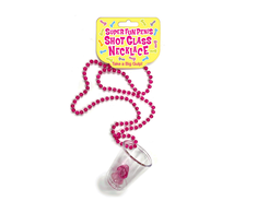 Little Genie Productions Rožinė Kheper Games Super Fun Shot Glass Necklace Rožinė Party Priedas