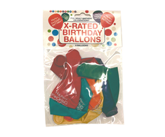 Little Genie Productions X-Rated Birthday Balloons - 8-Pack Colorful 9-Inch Party Balloons