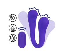 Loveline By Shots Dual-ended Bendable Vibe with Remote Control - Violetinė