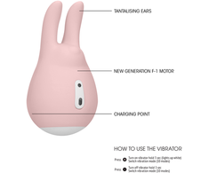 Loveline By Shots Rožinė Love Bunny Intimate Mini Massager Silicone USB Rechargeable Rožinė