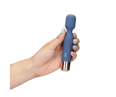 Loveline By Shots Mėlyna Loveline Mini Wand Mėlyna Horizon - Compact Ribbed Personal Massager