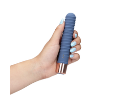 Loveline By Shots Mėlyna Loveline Ribbed Mini Intimate Device Mėlyna Horizon Compact Size