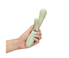 Loveline By Shots Loveline Silicone Dual Action Massager Misty Žalias Rechargeable
