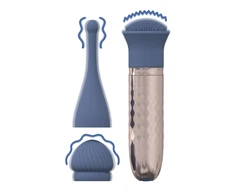 Loveline By Shots Mėlyna The Thrill - 10 Speed Interchangeable Vibrator - Mėlyna