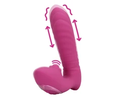 Loveline By Shots Rožinė Thrusting and Tapping Vibrator - Powerful Rožinė
