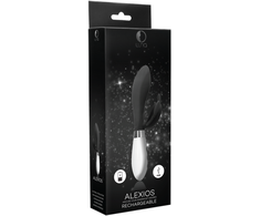Luna by Shots Alexios Rechargeable Silicone Vibrator, 21.2 cm, Violetinė