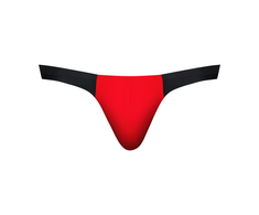 Male Power Hot Mesh Thong L/XL Raudona/Juodas - Lightweight Micro Mesh