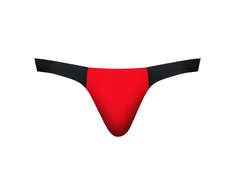 Male Power Hot Mesh Thong S/M Raudona-Juodas Lightweight Micro Mesh