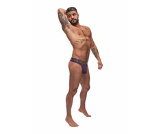 Male Power Avant-Garde Enhancer Thong L/XL Violetinė Collage Waistband