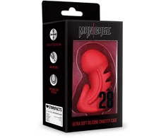 Mancage By Shots 28 modelis - Ultra Soft Silicone Chastity Cage - Raudona