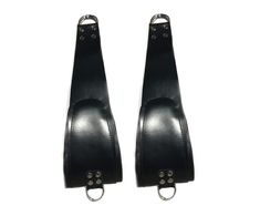Mr Sling BDSM Leather Support Loops 60cm - Padded, Adjustable, Juodas, Metal D-Rings