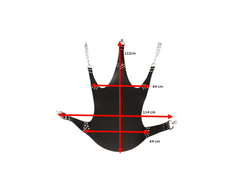 Mr Sling Kiotos Leather Sling 5-Point Suspension System, Juodas, 113x122cm