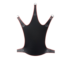 Mr Sling Toys4Lovers Leather Sling Juodas &amp; Raudona 5-Point, Genuine Leather, 113x122cm