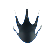 Mr Sling Mėlyna Avanua Leather Sling Mėlyna Trim 5 Attachment Points 113x122cm