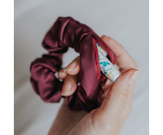 My Own Filo Secret Pocket Scrunchie Violetinė by Secret Hair - Hidden Zipper Compartment