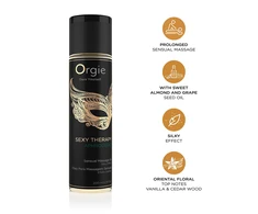 Orgie - „Sexy Therapy“ sensualinis masažo aliejus su vaisių ir gėlių afrodiziaku, 200 ml