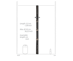 Ouch By Shots EasyToys Adjustable Bondage Cuff Belt with 3 Sturdy Attachment Rings
