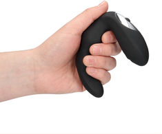 Ouch By Shots OUCH! Bent Vibrating Prostate Device Remote Controlled Juodas 10 Modes