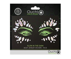 Ouch By Shots Shots Glow-in-the-Dark Face Body Jewelry Stickers - Luminous Glam Effect