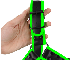 Ouch By Shots Ouch! Bulldog Adjustable Harness Buckle Glow-in-the-Dark L/XL