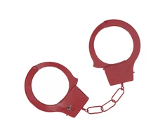 Ouch By Shots Classic Metal Handcuffs - Raudona