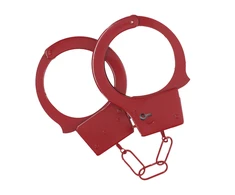 Ouch By Shots Classic Metal Handcuffs - Raudona