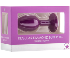Ouch By Shots Diamond Butt Plug - Regular violetinė