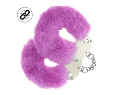 Ouch By Shots Ouch! Violetinė Heavy-duty Soft Plush Restraint Cuffs Adjustable Size
