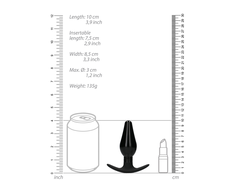 Ouch By Shots Sinner Gear Interchangeable System Rounded Plug Medium Aluminum Silicone