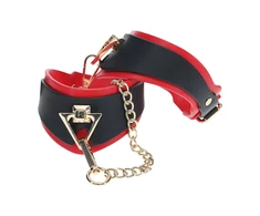 Ouch By Shots Milan Collection - Leg Cuffs - Juodas/Raudona
