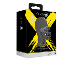 Ouch By Shots Muzzle with Removable Ball Gag - Juodas