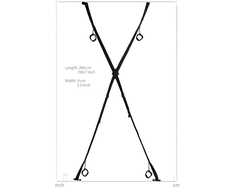 Ouch By Shots Ouch! Adjustable Over-the-Door Cross System Juodas - Universal Fit