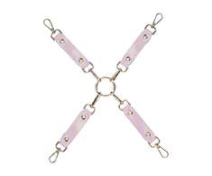 Ouch By Shots Rožinė Ouch! Paris Collection Hogtie Connectors Rožinė - Iridescent Bonded Leather