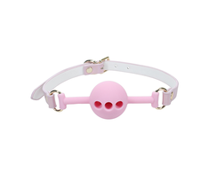 Ouch By Shots Rožinė Ouch! Paris Collection Silicone Breathable Ball Gag Rožinė Adjustable Strap