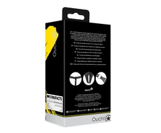 Ouch By Shots PU Leather Chastity Thong with Chain Detail - Juodas