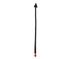 Ouch By Shots Sinner Gear Silicone Intimate Plug with Devil Tail Juodas 38 cm