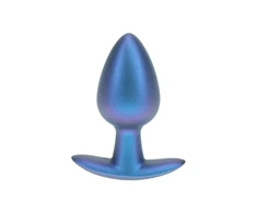 Ouch By Shots Mėlynas Smooth silikoninis analinis kištukas - Vidutinis - 3,1 / 7,9 cm - Metalinė Mėlyna