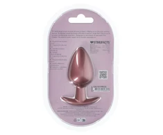 Ouch By Shots Lygus silikoninis analinis kaištis - didelis - 3,5" / 8,9 cm - rožinio aukso spalvos