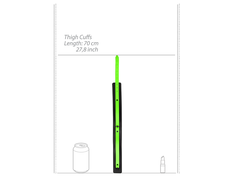 Ouch By Shots Ouch! Glow in the Dark Thigh Cuffs &amp; Belt Set S/M - Luminous Žalias
