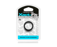 PerfectFitBrand Perfect Fit Xact-Fit #10 Precision Ring 2 vnt., Soft Silicone, Juodas