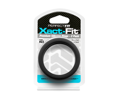 PerfectFitBrand Perfect Fit Xact-Fit #23 Comfort Ring 2 vnt., Ultra-Soft Silicone, Juodas