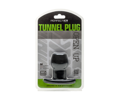PerfectFitBrand Perfect Fit Tunnel Plug Medium Juodas - Innovative Hollow Plug, 6.4 cm
